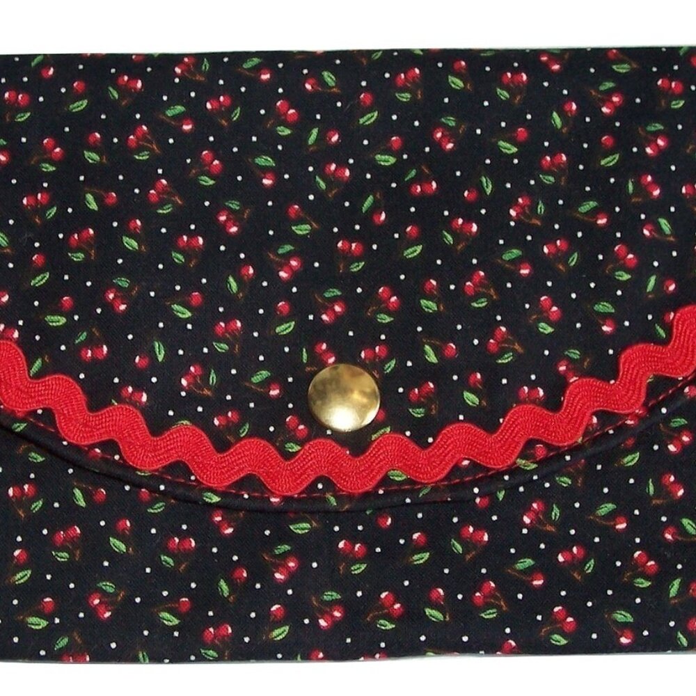 Retro Tiny Cherries Purse-Handheld/ACCESSORY Bag/Craft Storage/MakeUp/Rockabilly